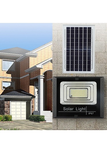 Pazly 30w 100 Led Güneş Enerjili Bahçe Lambası, 3 Modlu Zamanlayıcı, Parlaklık Ayarı, Ip67 Su Geçirmez, Dış Mekan Işıklama