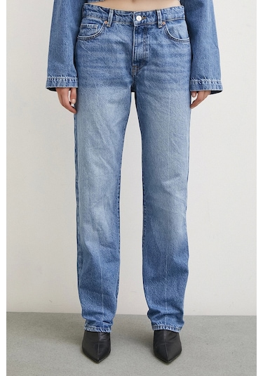 Never More Beş Cepli Yülsel Bel Regular Fit Jean Mavi Mavi