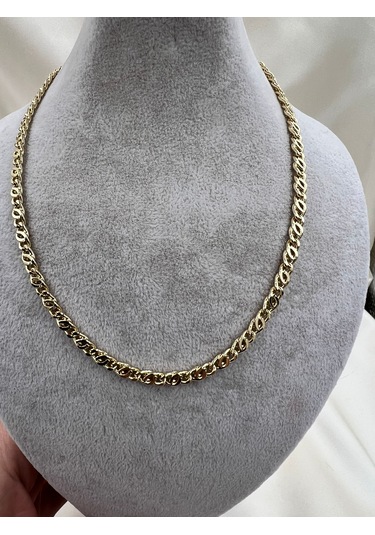 Xupıng Kaplangözü Model Zincir Kolye Altın - Beyaz