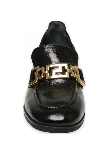 Mammamia D24ka-40 Günlük Topuklu Siyah Rugan Kadın Ayakkabı Siyah Rugan