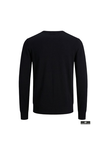 Jack & Jones Erkek Bisiklet Yaka Triko Kazak - Emil - 12208364 Siyah