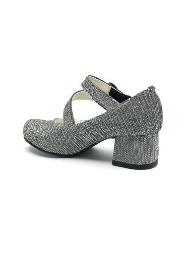 İremsu 7845 Yandan Kurdelalı Kız Çocuk Topuklu Çocuk Ayakkabı Platin