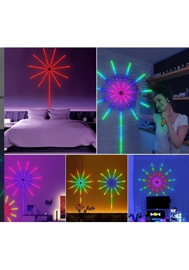 Gökkuşağı Işıkları Led Şerit Rgb Akıllı Dans Işıkları Parti