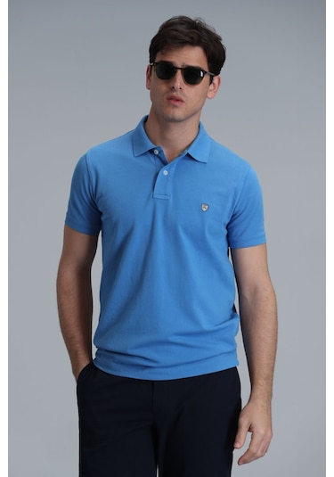 Lufian Erkek Laon Smart Polo T-shirt 111040164 Açık Mavi