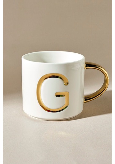 Karaca G Harfli Kupa 400 Ml Beyaz