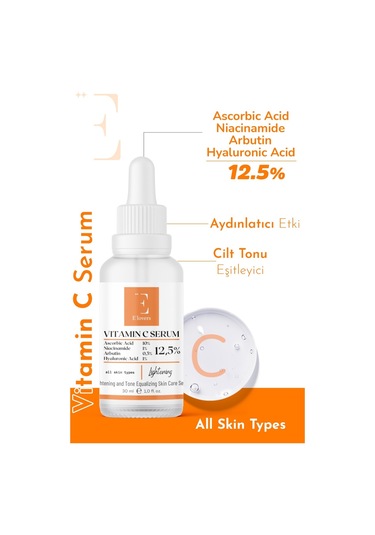 E'lovers Aydınlatıcı ve Besleyici Vitamin C Serum 30 ML