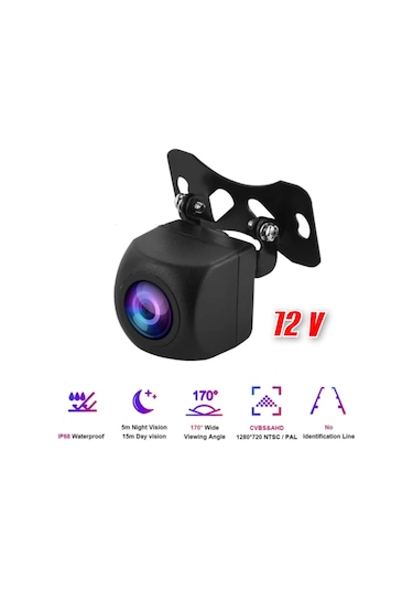 Navigold Ön Yan veya Arka  İç Dış Kullanıma Uyumlu 170 Derece Araç Kamerası