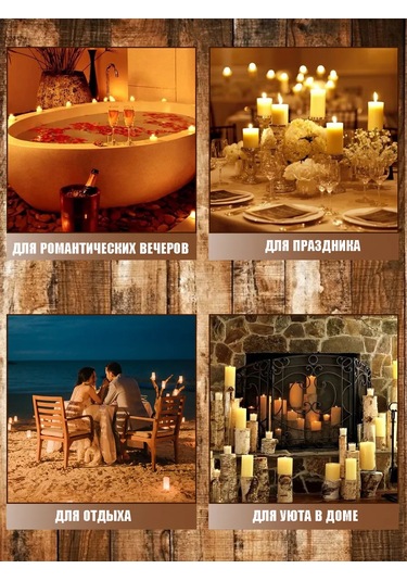 Amıkon Led Mum Seti 5 Parça 189201310 Sütlü