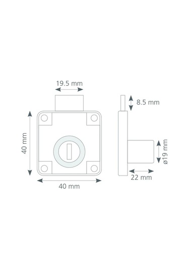 Canex Pas Sistem Kare Çekmece Kilidi 10 Adet