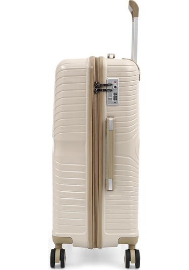 Ççs 5239 Polipropilen Büyük Boy Valiz Bej Null