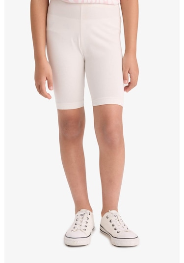 DeFacto Kız Çocuk Kısa Boy Tayt B5591A825SMER105 Ekru