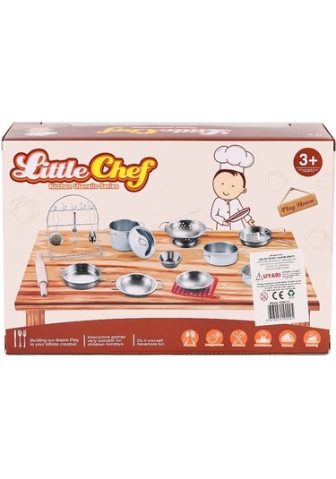 668-c1 Küçük Şef Metal Tencere Seti -toysan Oyuncak
