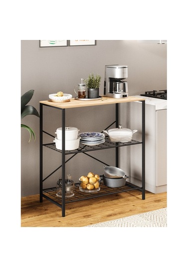Çok Amaçlı Mutfak Rafı Bangosu Masa Geniş Çam 1439