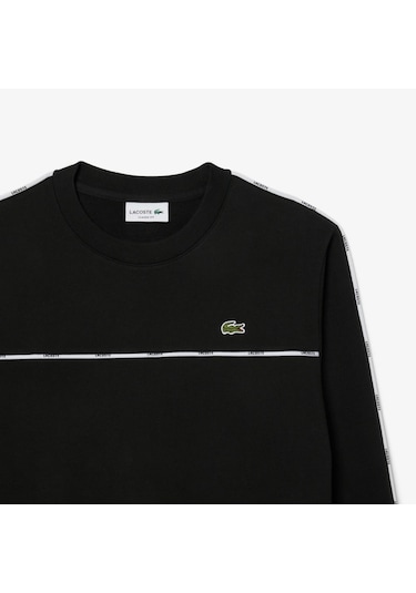 Lacoste Sh9818 Erkek Sweatshirt Siyah