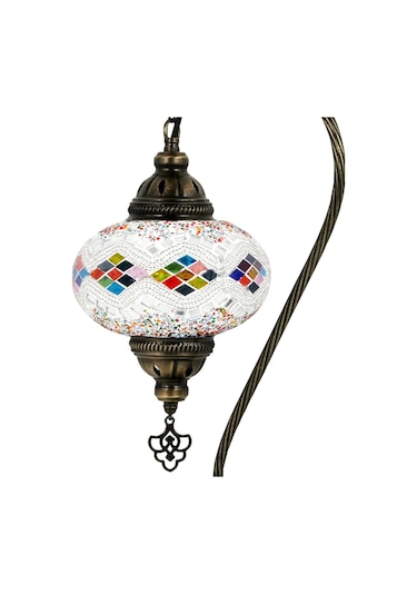 Dekoratif Mozaik Lamba Çalışma Masası Abajur Gece Lambası Dekor Lamba Çok Renkli