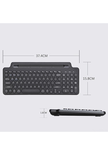 Geeksen Kablosuz Bluetooth Ve 2.4ghz Klavye - Tablet, Telefon Ve Bilgisayar İçin İnce Tasarım