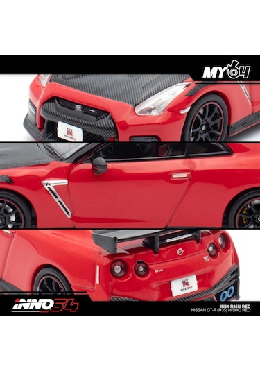 Inno 1/64 Nissan Gt-r R35 Nismo Red Çok Renkli