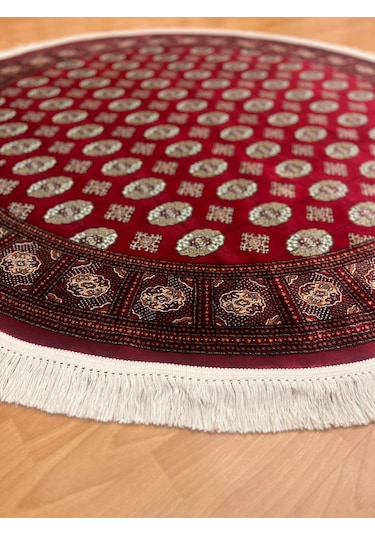 Buhara 160 X 160 Yuvarlak İpek Halı Kırmızı