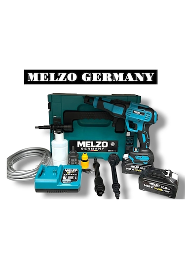 Melzo Germany Mavi Sarı 1400 Vf Mlz5664464 Şarjlı Araç Yıkama