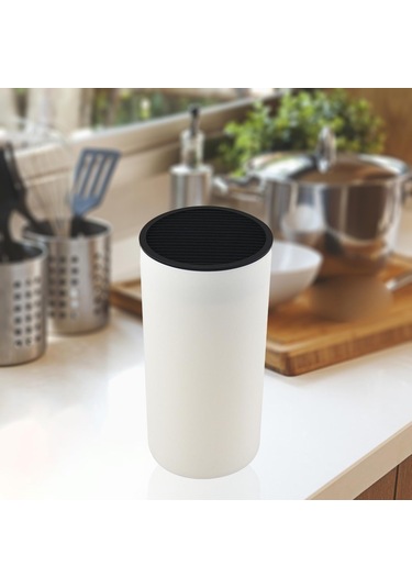 Suntek Tezgah Beyaz Için Evrensel Bıçak Blok Çatal Tutucu