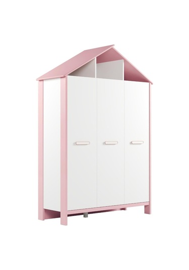 Meltem Kids Cozy Pembe Çocuk Odası Üç Kapılı Dolap