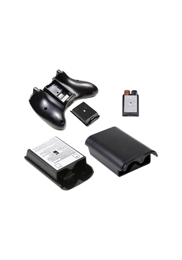 Yues Xbox 360 Batarya Kapağı Pil Yuvası 2 Adet Siyah