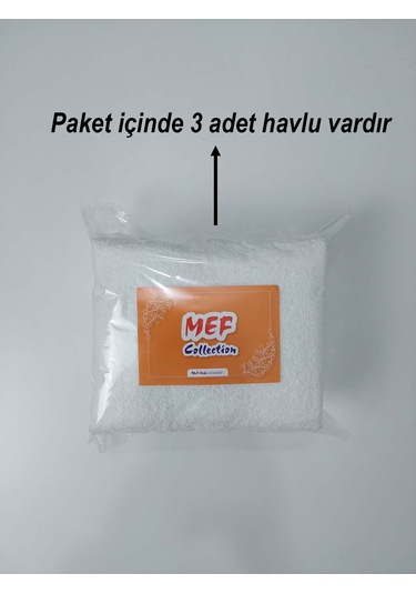 Berber Havlusu Saç Havlusu Yüz Havlusu Beyaz 50x90 Cm 3 Lü