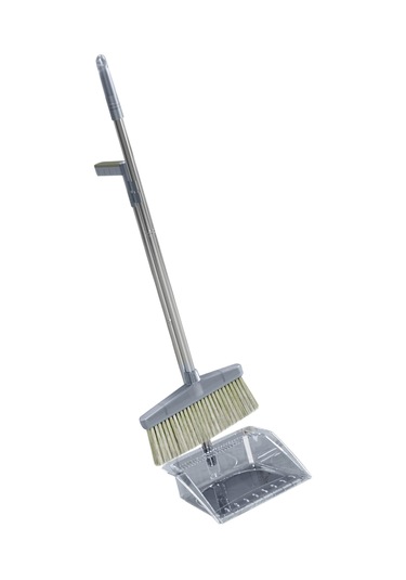 Fosenze Stal Çelik Çubuklu Sürekli Temizlik Seti - Geniş Tarama, Toz Yok Tasarım, Ev Ofis Mağaza Kullanıma Uygun Gri