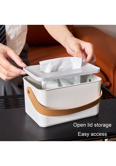 Sones Taşınabilir Ev Mendil Kutusu Sehpa Restoran Masaüstü Peçete Saklama Kutusu, Stil: Yuvarlak