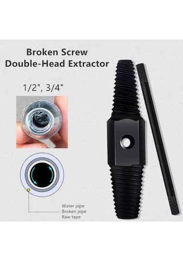 Hasarlı Musluk Boru Vana Kılavuz Seti 2 li Kırık Musluk Çıkarma