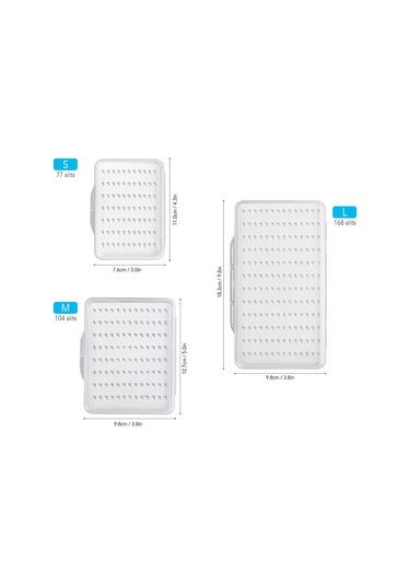 Jeehugo Küçük Boy Saçma Balık İğne Kutusu - Dayanıklı Abs + Eva, Transparent Ve İnce, Uçucu Balıkçılık Aksesuarı