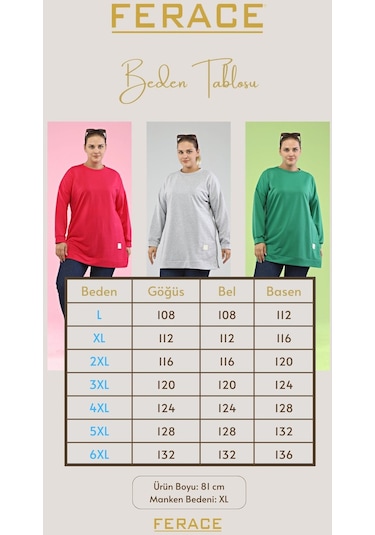 Ferace Kadın Oversize İki İplik Tesettür Tunik 001
