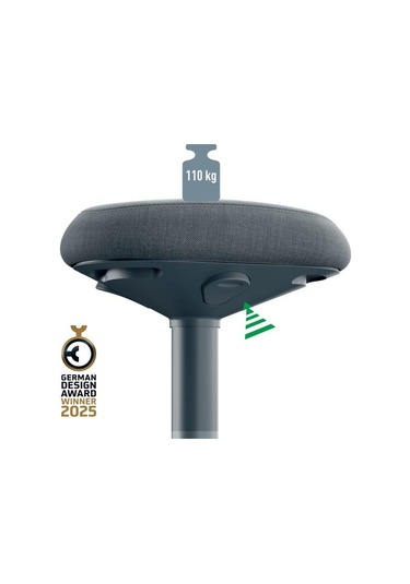 Leitz Ergo Active A Konforlu Oturaklı Sit Standing Tabure - Kod:65450089 Gri