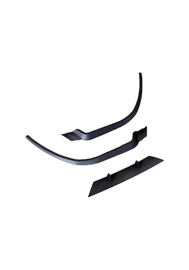 Universal Cupra Ön Lip Mat Siyah Abs 3 Parça Tüm Araçlara Uyumlu