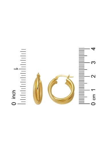 Bilezikci Balık Sırtı İtalyan 14 Ayar Altın Halka Küpe DLM4266