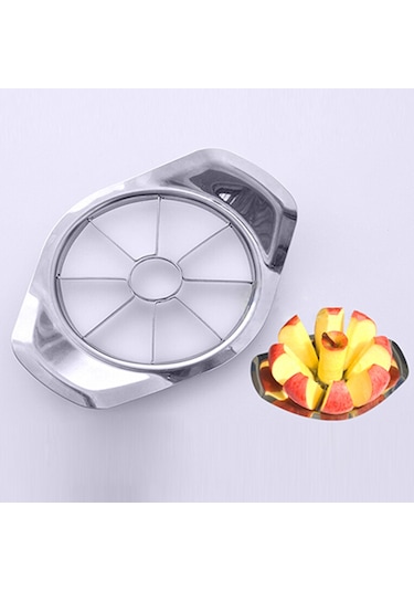 Paslanmaz Çelik Meyve Kolay Elma Tart Armut Kesici Dilimleyici Gri