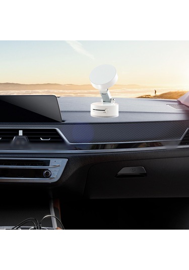 Suntek Jenerik Araba Telefon Tutucu Güçlü Vakum Emme Beyaz