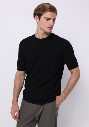 Colins Regular Fit Erkek Siyah Kazak Cl1076168 Q1.v1 Blk Siyah