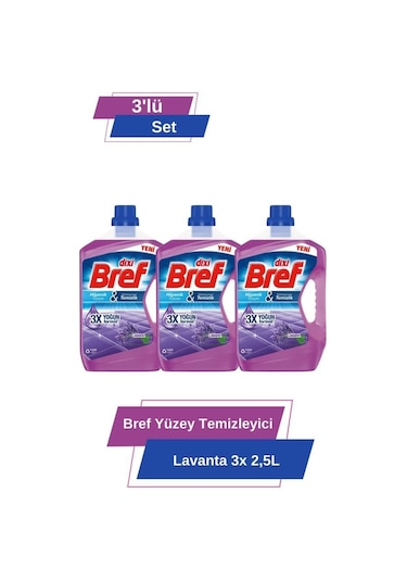 Bref Yüzey Temizleyici Lavanta 3x 2.5l 3'lü Set set-hnkdtj-5281-6234