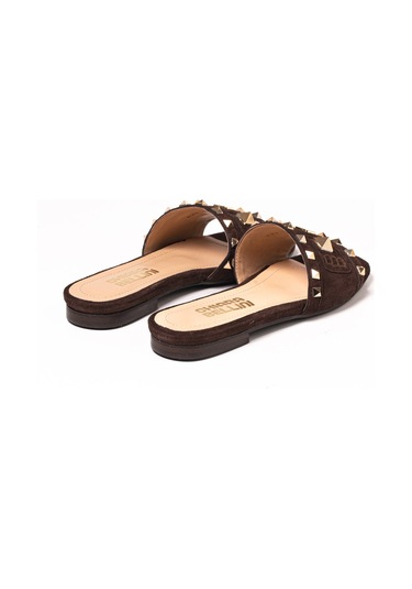 Caffee 490 C1341 Terlik Kadın 0197 394 Chiara Bellini Suede Caffee 490 C1341