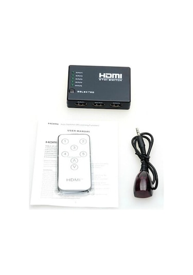 Es Line Kumandalı 5 Port Full Hd 1080P Hdmı Switch 3D V1.4