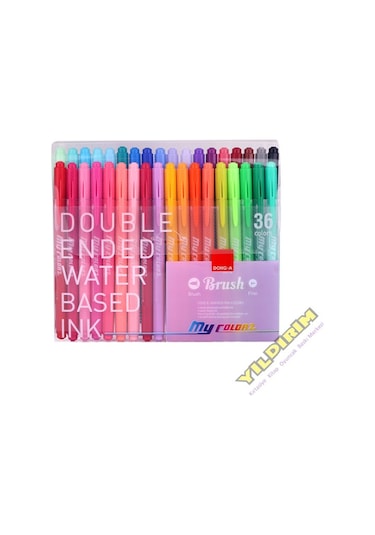 Donga My Color2 Çift Taraflı Brush Fırça Uç+Fine Kalem 36'Li Set