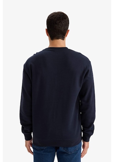 Defacto %100 Pamuk Basic Sweatshirt E8339AX26SP Lacivert