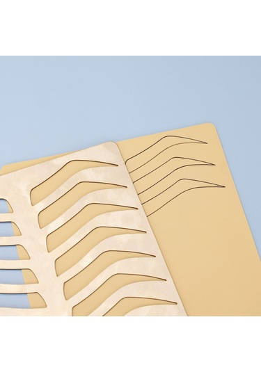 Wezone Stainless Steel Göz Kaşı Ve Dudak Desen Şablonu - Profesyonel Ve Başlangıç Seviyesi İçin Uygun, Tekrarlı Kullanım, Hassas Şekillendirme