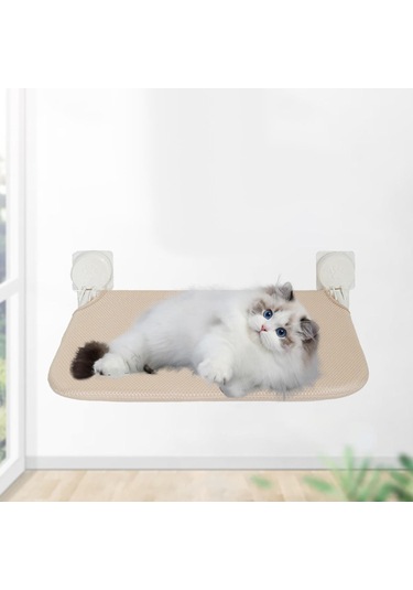 Suntek Kedi Pencere Tüneği Nefes Alabilir Yıkanabilir Bej