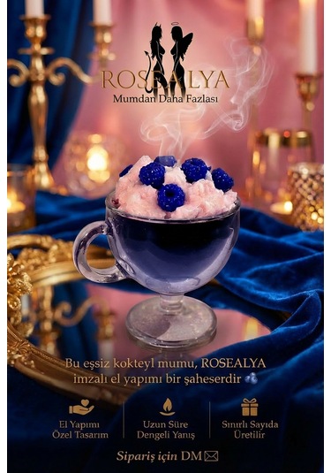 Blueberry Cocktaıl-el Yapımı Yaban Mersinli -şık-mum Lavicert