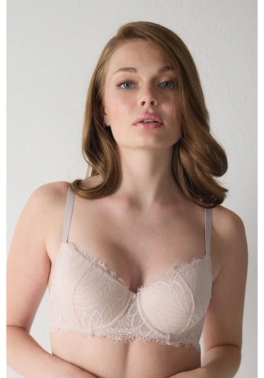 Magic Form 2671 Kadın Ekstra Dolgulu Dantelli Sütyen-pudra Pudra