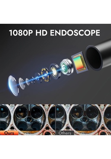 Xuweiwei Endoskop Isikli 4 3 Lcd Ekranli 8mm Kamerali Boreskop Drenaj Oto Kanalizasyon Duvar Kamerasi