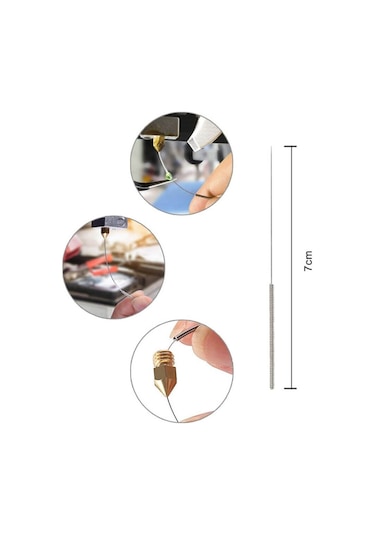 Koodmax 3d Yazıcı 0.4mm Nozzle Temizleme İğnesi Paslanmaz Çelik - 5 Adet