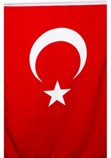 Türk Bayrağı 30X45CM Alpaka Kumaş - Sopalı-30 Adet